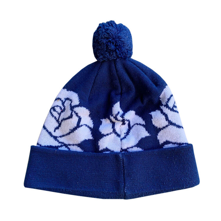 Supreme Roses Navy Beanie — Roots